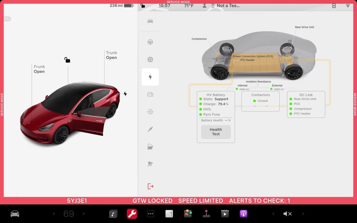 배터리 상태 테스트가 제거되었습니다