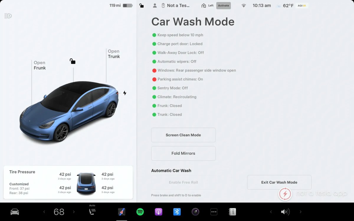 세차 모드 개선