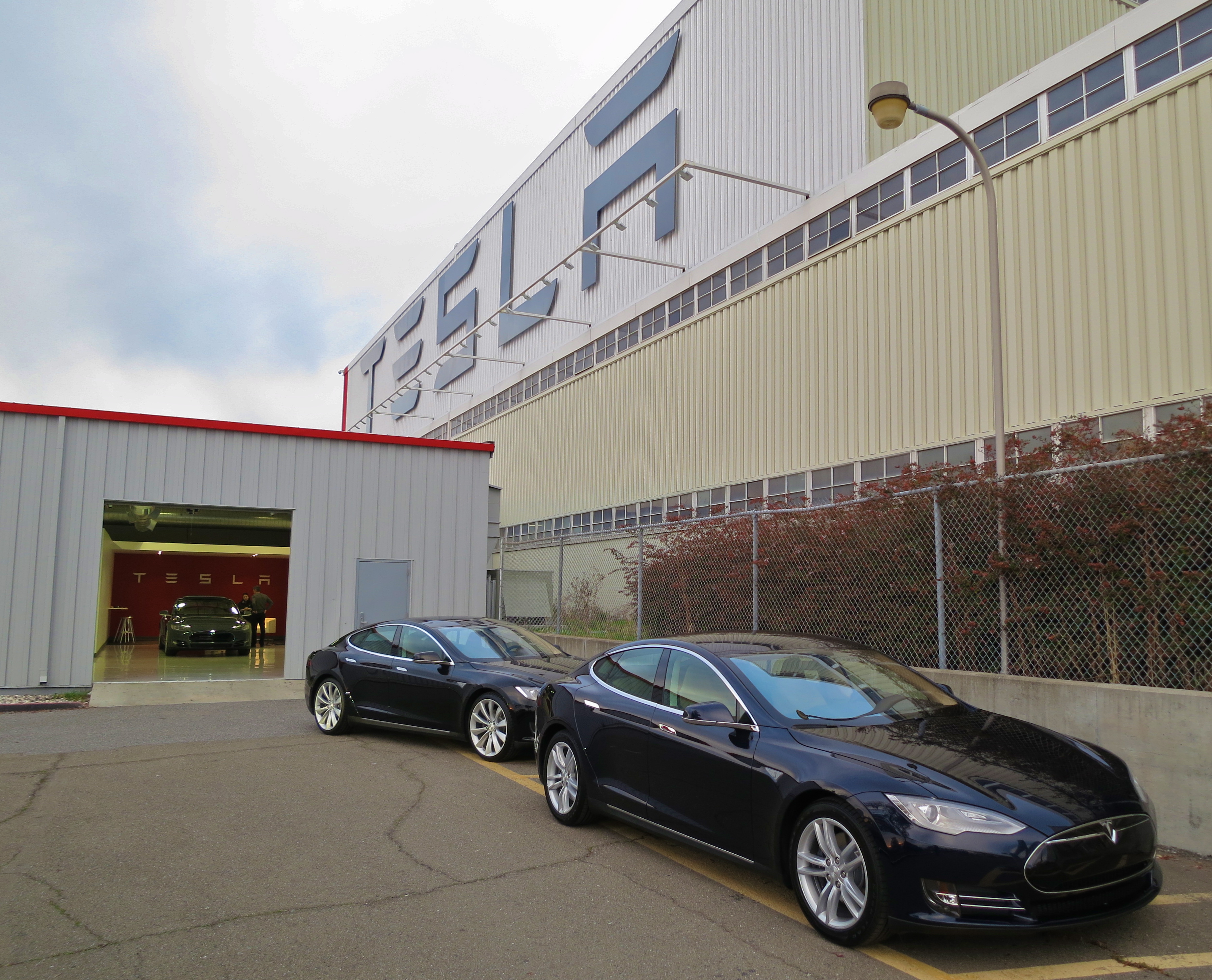 Tesla Fremont Factory Drone View