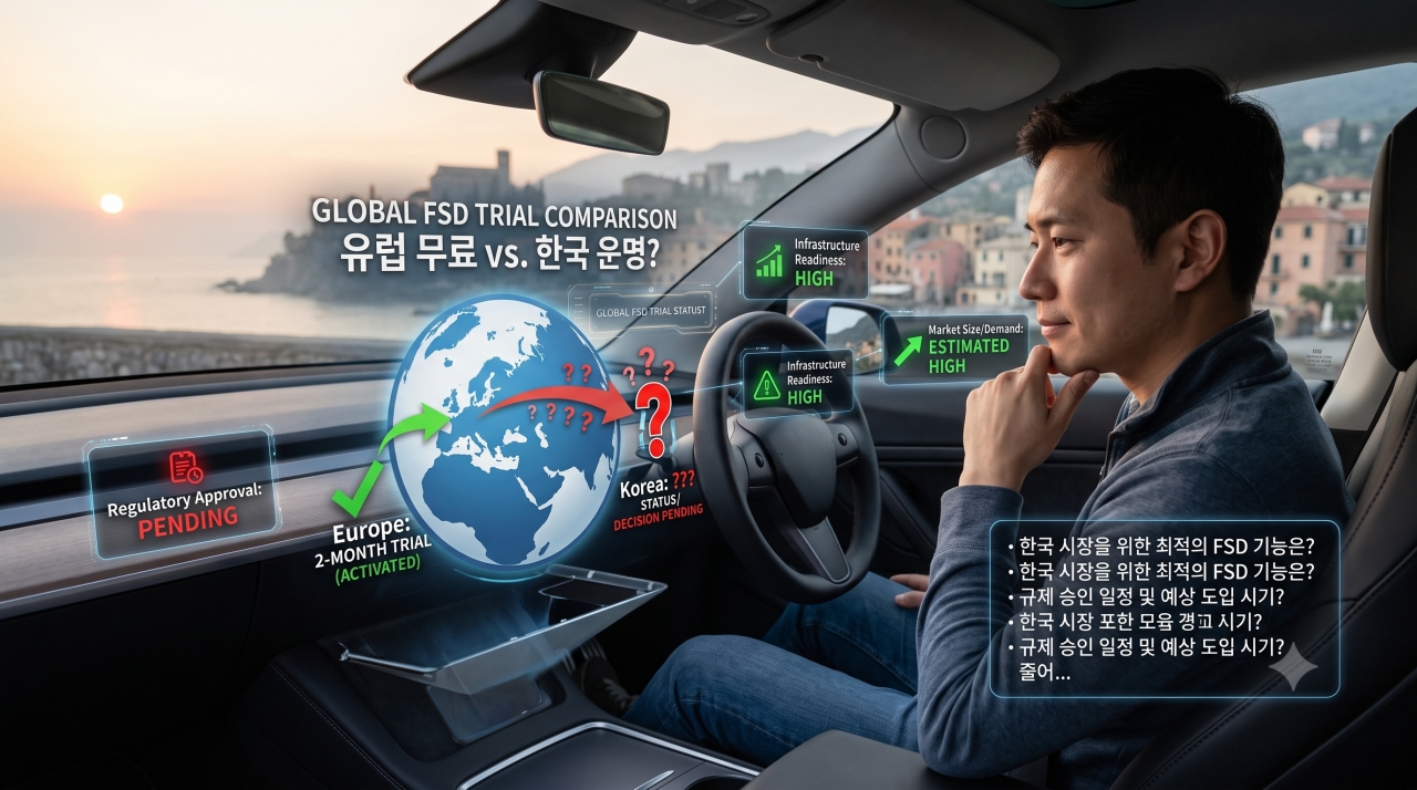 테슬라, 유럽서 FSD 2개월 무료 체험 승부수… 한국 시장 도입 시기와 전망은?